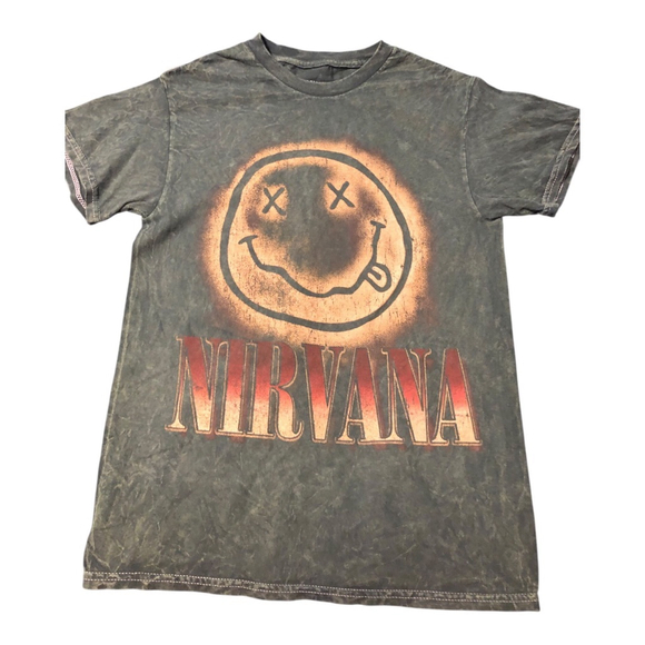 Nirvana Graphic T-Shirt Size S Gray - Picture 1 of 4